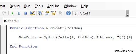 VBA เพื่อแปลงหมายเลขคอลัมน์เป็นตัวอักษรใน Excel (3 วิธี)