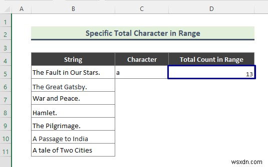 Excel Count Occurrences of Character in String