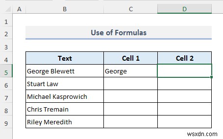 วิธีแยกเซลล์ใน Excel (5 เคล็ดลับง่ายๆ)