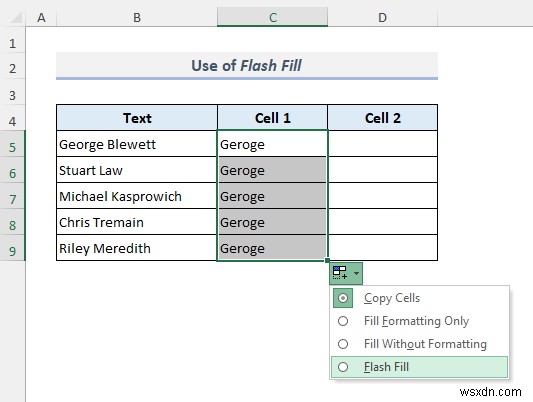 วิธีแยกเซลล์ใน Excel (5 เคล็ดลับง่ายๆ)