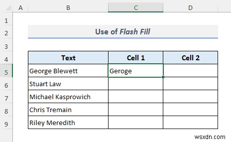 วิธีแยกเซลล์ใน Excel (5 เคล็ดลับง่ายๆ)