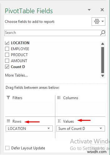 นับรายการที่ซ้ำกันใน Excel Pivot Table (2 วิธีง่ายๆ)