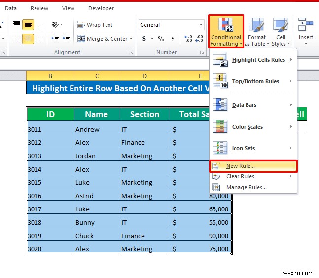 การจัดรูปแบบตามเงื่อนไขโดยยึดตามเซลล์อื่นใน Excel (6 วิธี)