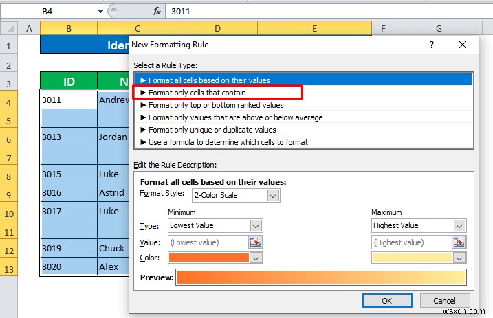 การจัดรูปแบบตามเงื่อนไขโดยยึดตามเซลล์อื่นใน Excel (6 วิธี)