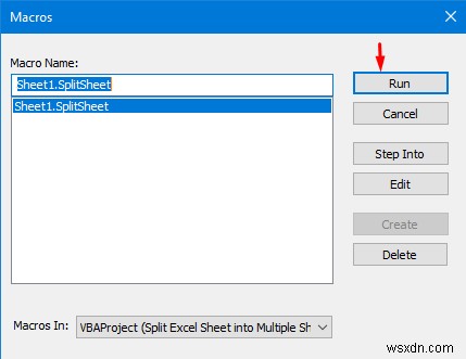 แยกแผ่นงาน Excel ออกเป็นหลายแผ่นตามแถว