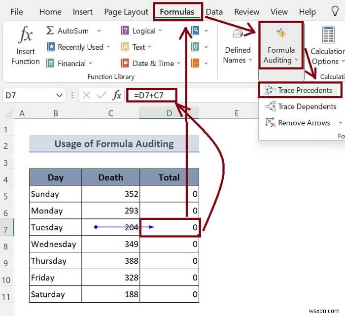 วิธีลบการอ้างอิงแบบวงกลมใน Excel (2 วิธี)