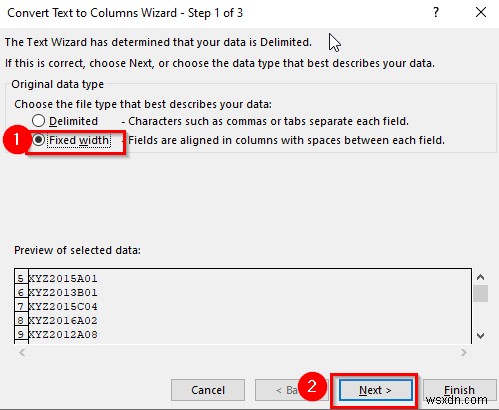 วิธีแยกสตริงตามความยาวใน Excel (8 วิธี)