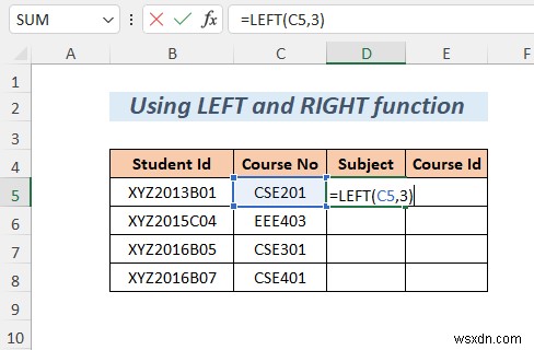 วิธีแยกสตริงตามความยาวใน Excel (8 วิธี)