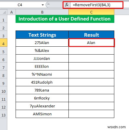 วิธีลบอักขระ 3 ตัวแรกใน Excel (4 วิธี)