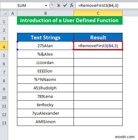 วิธีลบอักขระ 3 ตัวแรกใน Excel (4 วิธี)