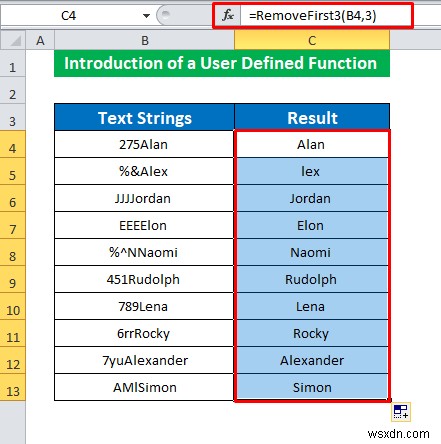 วิธีลบอักขระ 3 ตัวแรกใน Excel (4 วิธี)