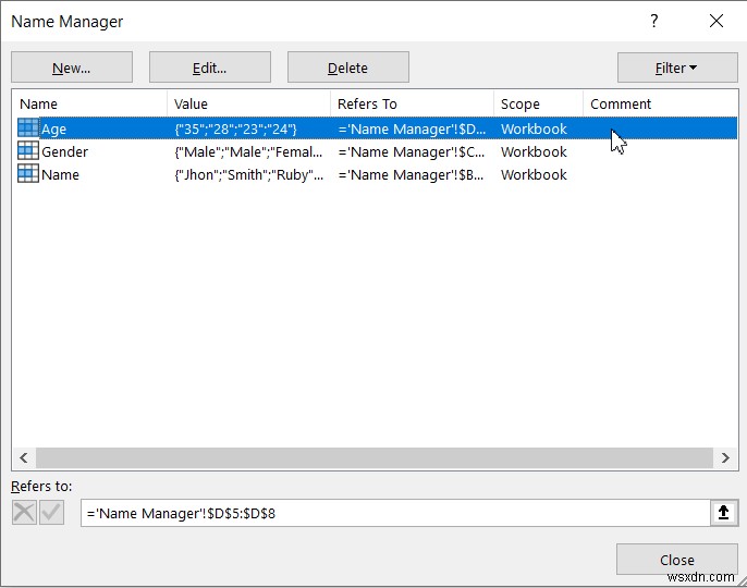 วิธีลบช่วงที่มีชื่อใน Excel (4 วิธีด่วน)