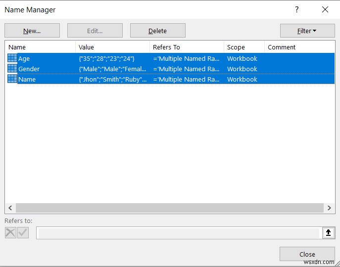 วิธีลบช่วงที่มีชื่อใน Excel (4 วิธีด่วน)