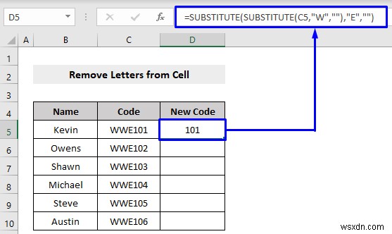 วิธีลบตัวอักษรออกจากเซลล์ใน Excel (10 วิธี)