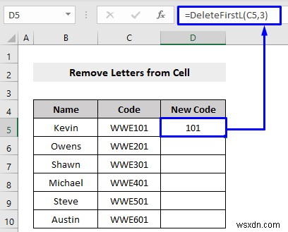 วิธีลบตัวอักษรออกจากเซลล์ใน Excel (10 วิธี)