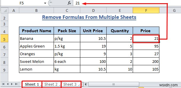 วิธีการล้างสูตรใน Excel (วิธี 7+)