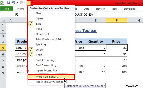 วิธีการล้างสูตรใน Excel (วิธี 7+)