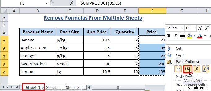 วิธีการล้างสูตรใน Excel (วิธี 7+)