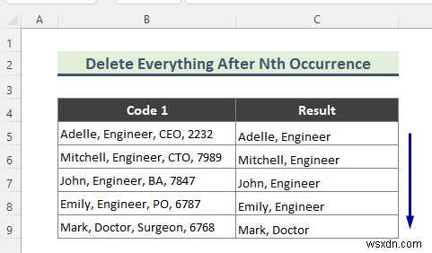 วิธีลบทุกอย่างหลังอักขระใน Excel (7 วิธี)