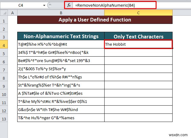 วิธีลบอักขระที่ไม่ใช่ตัวอักษรและตัวเลขใน Excel (2 วิธี)