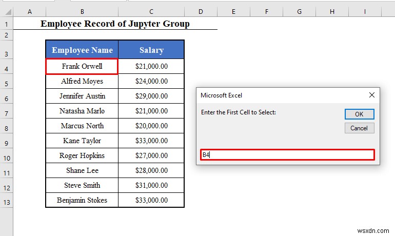 ช่วง VBA ที่มีหมายเลขแถวตัวแปรใน Excel (4 ตัวอย่าง)