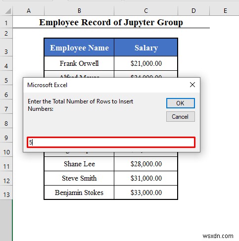 ช่วง VBA ที่มีหมายเลขแถวตัวแปรใน Excel (4 ตัวอย่าง)