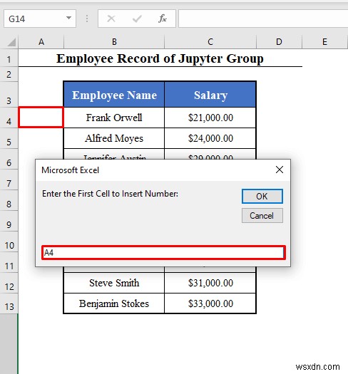 ช่วง VBA ที่มีหมายเลขแถวตัวแปรใน Excel (4 ตัวอย่าง)