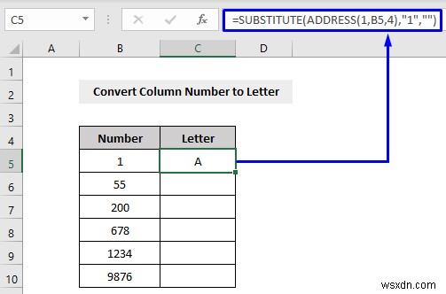 วิธีการแปลงหมายเลขคอลัมน์เป็นตัวอักษรใน Excel (3 วิธี)