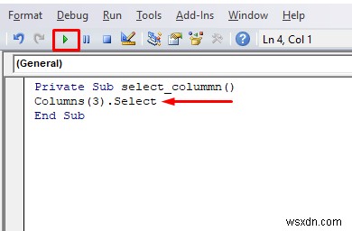 วิธีการใช้ VBA กับคอลัมน์ที่เลือก (3 วิธี)