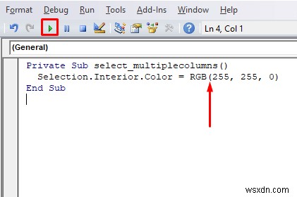 วิธีการใช้ VBA กับคอลัมน์ที่เลือก (3 วิธี)