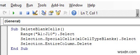 มาโคร VBA เพื่อลบคอลัมน์ตามเกณฑ์ใน Excel (8 ตัวอย่าง)