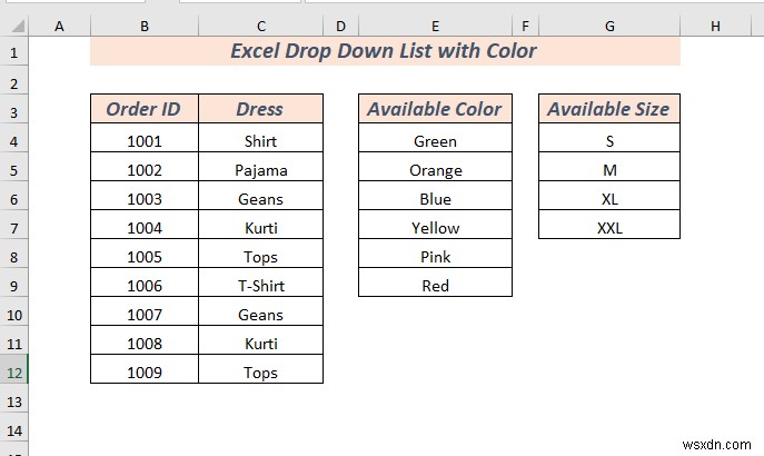 วิธีการสร้างรายการแบบหล่นลงของ Excel พร้อมสี (2 วิธี)