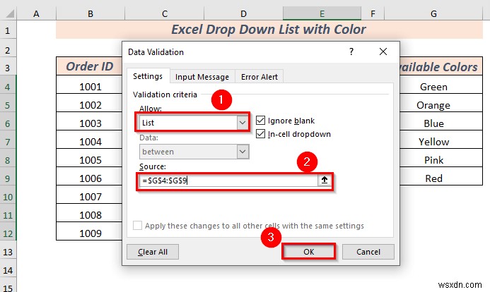 วิธีการสร้างรายการแบบหล่นลงของ Excel พร้อมสี (2 วิธี)