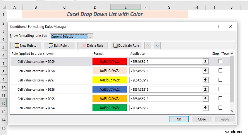 วิธีการสร้างรายการแบบหล่นลงของ Excel พร้อมสี (2 วิธี)