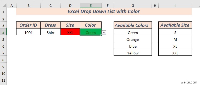 วิธีการสร้างรายการแบบหล่นลงของ Excel พร้อมสี (2 วิธี)