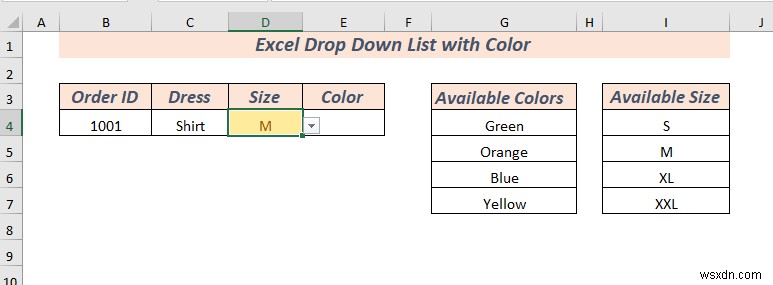 วิธีการสร้างรายการแบบหล่นลงของ Excel พร้อมสี (2 วิธี)