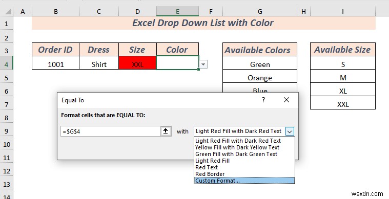 วิธีการสร้างรายการแบบหล่นลงของ Excel พร้อมสี (2 วิธี)