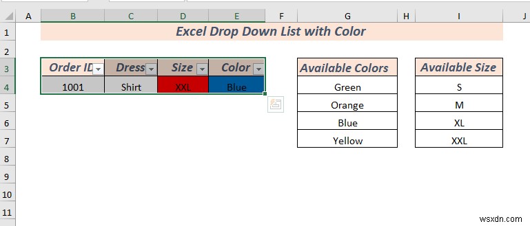 วิธีการสร้างรายการแบบหล่นลงของ Excel พร้อมสี (2 วิธี)