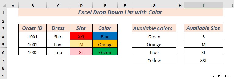 วิธีการสร้างรายการแบบหล่นลงของ Excel พร้อมสี (2 วิธี)