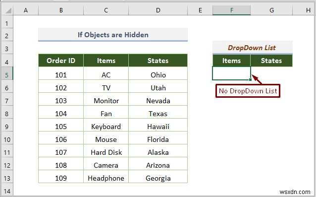 Excel Drop Down List ไม่ทำงาน (8 ปัญหาและวิธีแก้ไข)