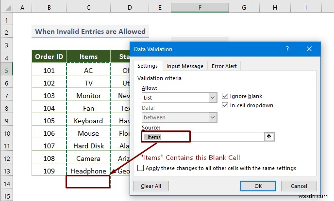 Excel Drop Down List ไม่ทำงาน (8 ปัญหาและวิธีแก้ไข)