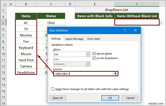 Excel Drop Down List ไม่ทำงาน (8 ปัญหาและวิธีแก้ไข)