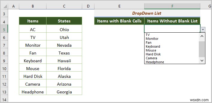 Excel Drop Down List ไม่ทำงาน (8 ปัญหาและวิธีแก้ไข)