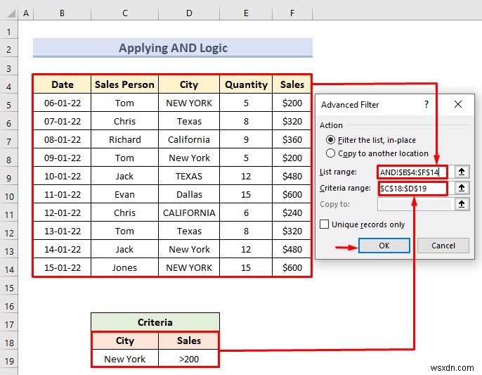 ตัวกรองขั้นสูงที่มีช่วงเกณฑ์ใน Excel (18 แอปพลิเคชัน)