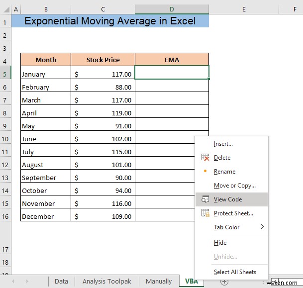 วิธีการคำนวณค่าเฉลี่ยเคลื่อนที่แบบเอ็กซ์โพเนนเชียลใน Excel