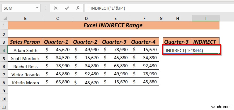 วิธีใช้ช่วงทางอ้อมของ Excel (8 วิธีที่ง่ายที่สุด)