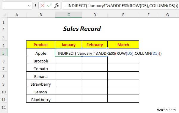 วิธีใช้ที่อยู่ทางอ้อมใน Excel (4 ตัวอย่าง)