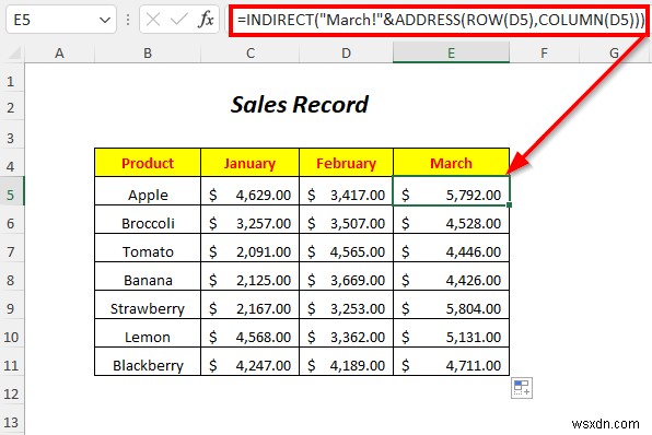 วิธีใช้ที่อยู่ทางอ้อมใน Excel (4 ตัวอย่าง)