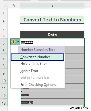 วิธีลบ 0 จาก Excel (7 วิธี)