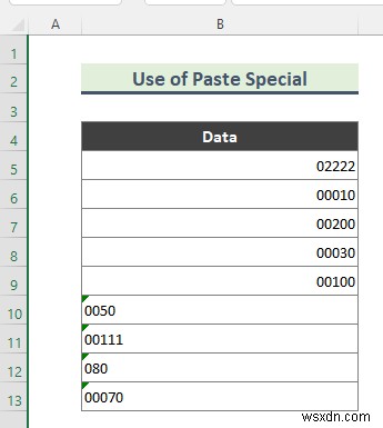 วิธีลบ 0 จาก Excel (7 วิธี)